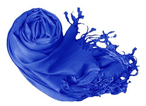 Peach Couture Royal Blue Pashmina Shawl Wrap Scarf