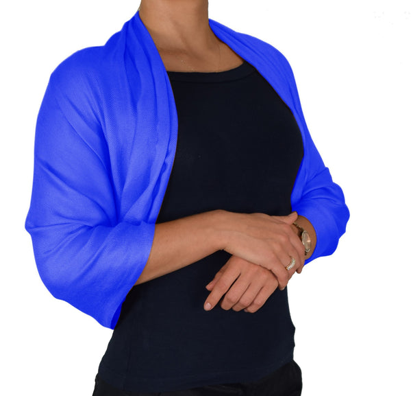 Peach Couture Royal Blue Pashmina Shawl Wrap Scarf