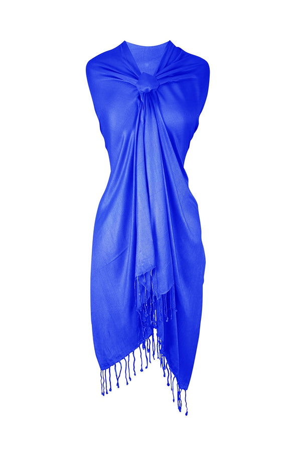 peach couture Royal Blue Pashmina Shawl Wrap Scarf
