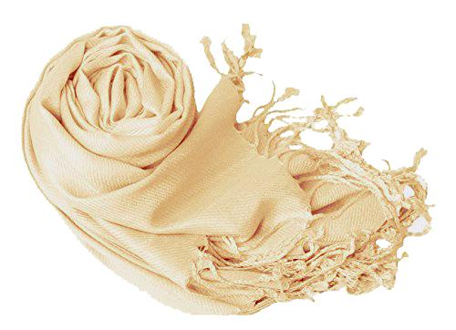 peach couture Tan Pashmina Shawl Wrap Scarf