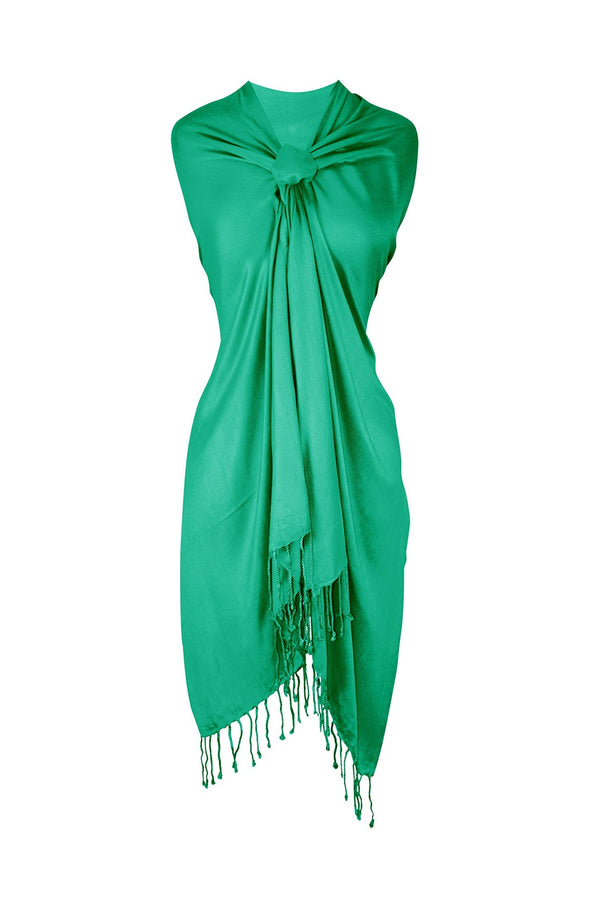 peach couture Teal Pashmina Shawl Wrap Scarf