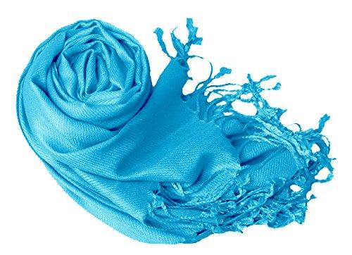Peach Couture Turquoise Pashmina Shawl Wrap Scarf
