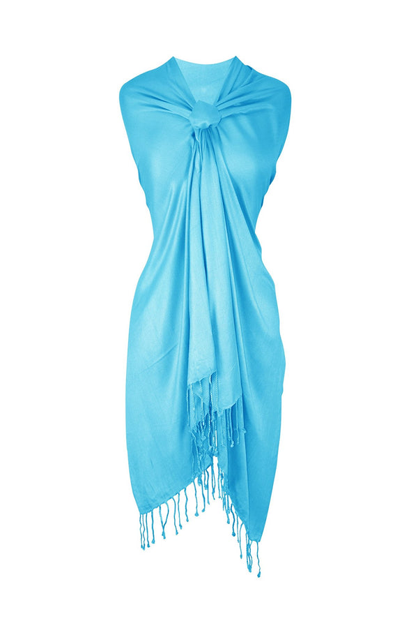 peach couture Turquoise Pashmina Shawl Wrap Scarf