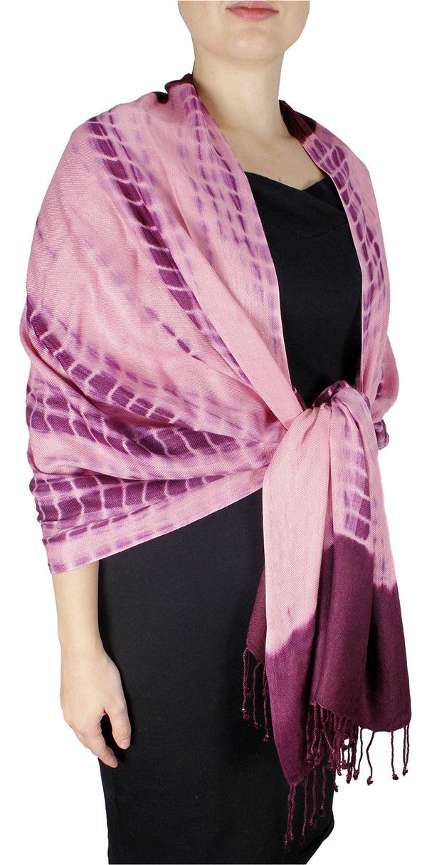 Peach Couture Vibrant Tie-Dye Pashmina Shawl