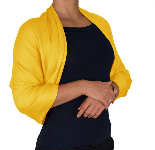 Peach Couture Yellow Pashmina Shawl Wrap Scarf