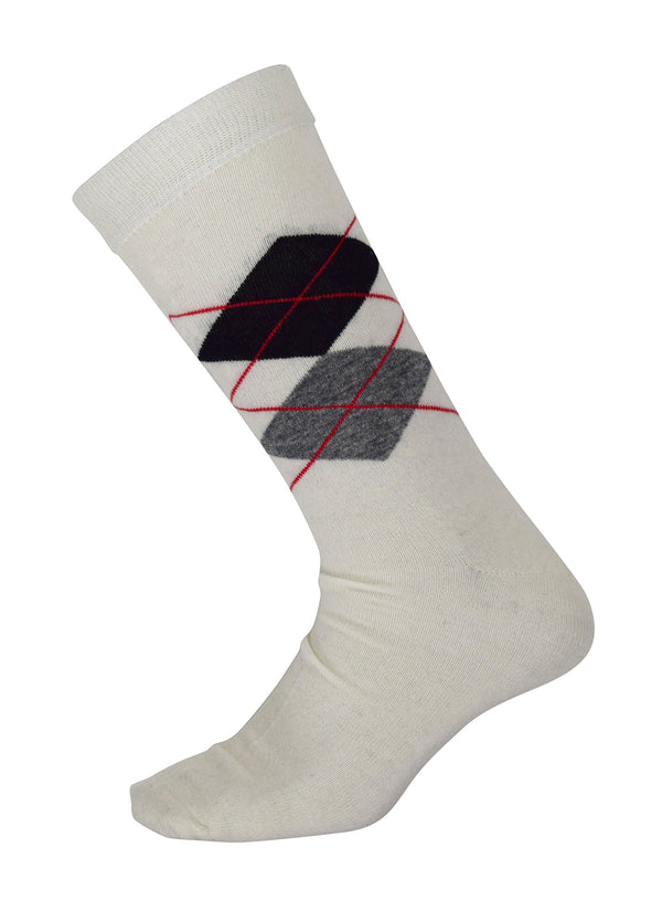 peach couture Soft and Warm Comfortable Men's long Argyle Cashmere Socks