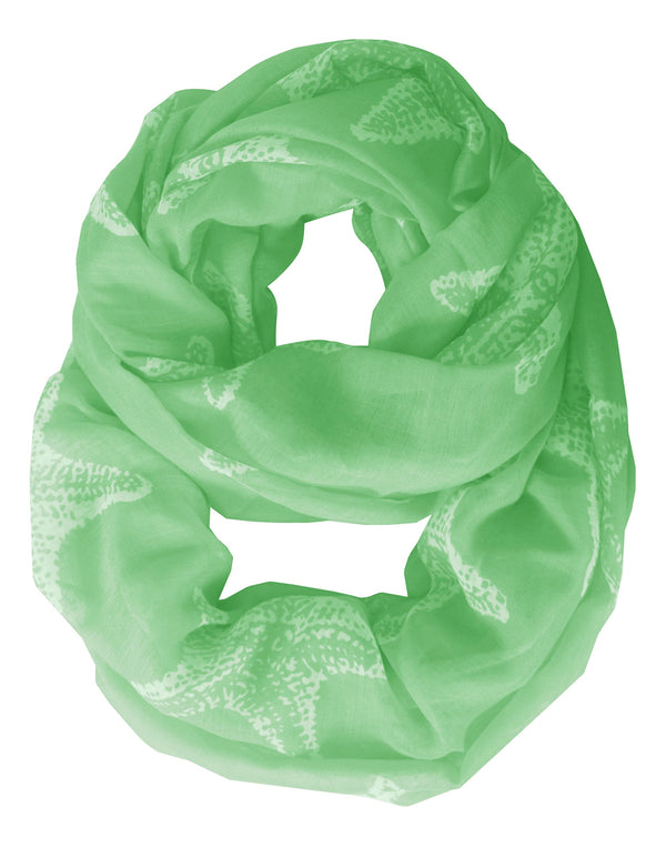 Peach Couture Summer Fashion Starfish Scarves Boho Infinity Scarf Circle Loop