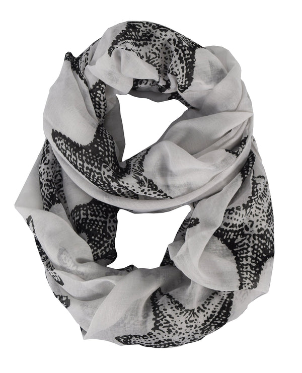 peach couture Summer Fashion Starfish Scarves Boho Infinity Scarf Circle Loop