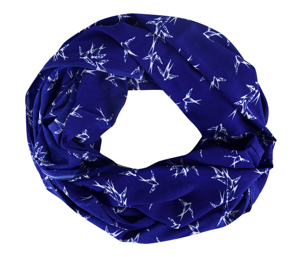 Peach Couture Summer Fashion Womens Chic Bird Print Infinity Scarves