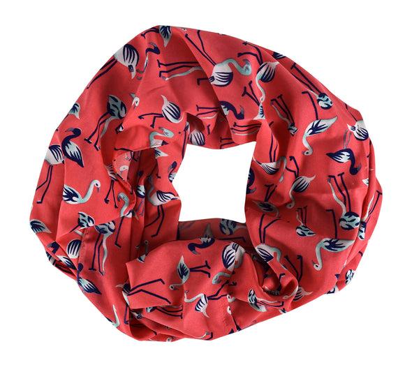 Peach Couture Summer Fashion Womens Chic Bird Print Infinity Scarves