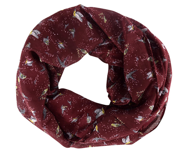 peach couture Summer Fashion Womens Chic Bird Print Infinity Scarves peach couture Summer Fashion Womens Chic Bird Print Infinity Scarves