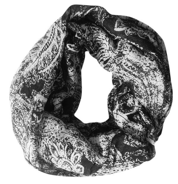 Peach Couture Sunflower Print Floral Infinity Loop Scarf