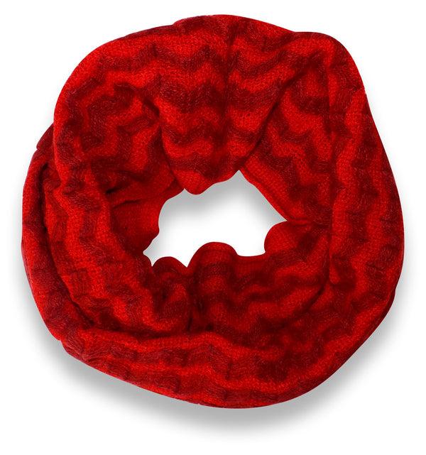 Peach Couture Tan Charming Classic Knit Chevron Infinity Loop Scarves