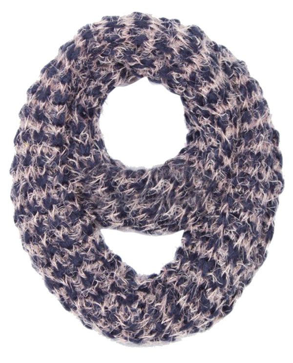 Peach Couture Two Tone Thick Knit Soft Chunky Infinity Loop Scarves