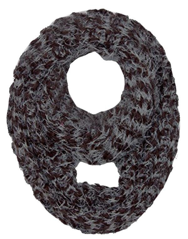 Peach Couture Two Tone Thick Knit Soft Chunky Infinity Loop Scarves