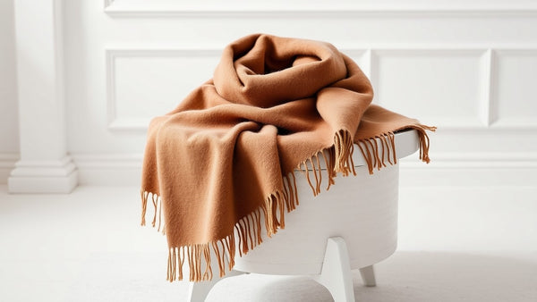 Peach Couture Vintage Brown Paisley Fashion Loop Scarf Scarves