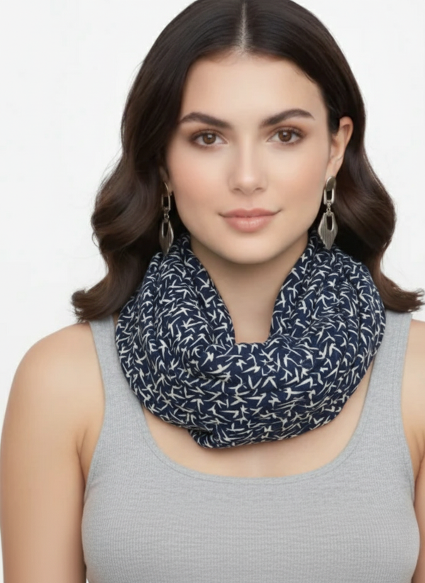 peach couture Vintage Fashion Funky Bird Print Infinity Loop Scarves peach couture Vintage Fashion Funky Bird Print Infinity Loop Scarves