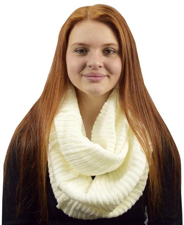 Peach Couture Warm Chunky Hand Made Thick Ribbed Knitted Infinity Loop Scarves