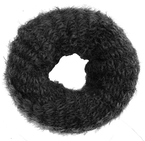 peach couture Warm Cozy Fuzzy Chunky Knit Winter Infinity Scarves Black