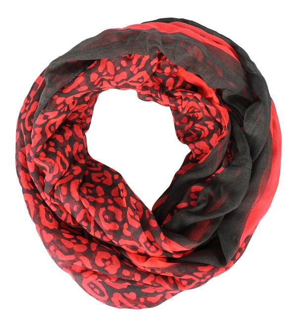 Peach Couture Wild Infinity Scarf Coral Scarf Red Scarf Cheetah Scarf Leopard Print Scarf Skull Print Scarf Coral Hot Pink