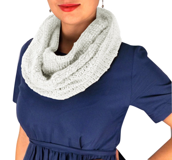 Peach Couture Womens Glamorous Chic Warm Knitted Winter Snood Infinity Loop Scarf