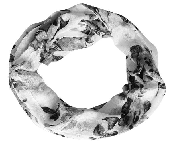 Peach Couture Womens Vintage Floral Rose Sheer Infinity Scarf Circle Loop