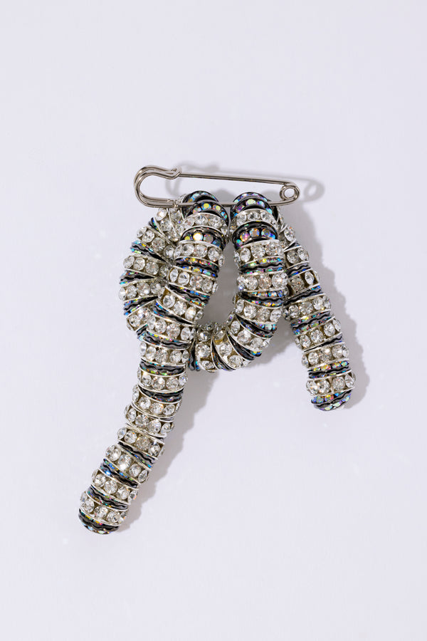 pearl octopuss.y Caterpillar Brooch