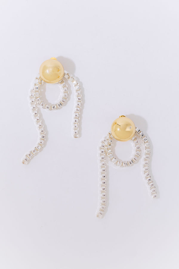 Pearl Octopuss.y Chain Loop Earrings