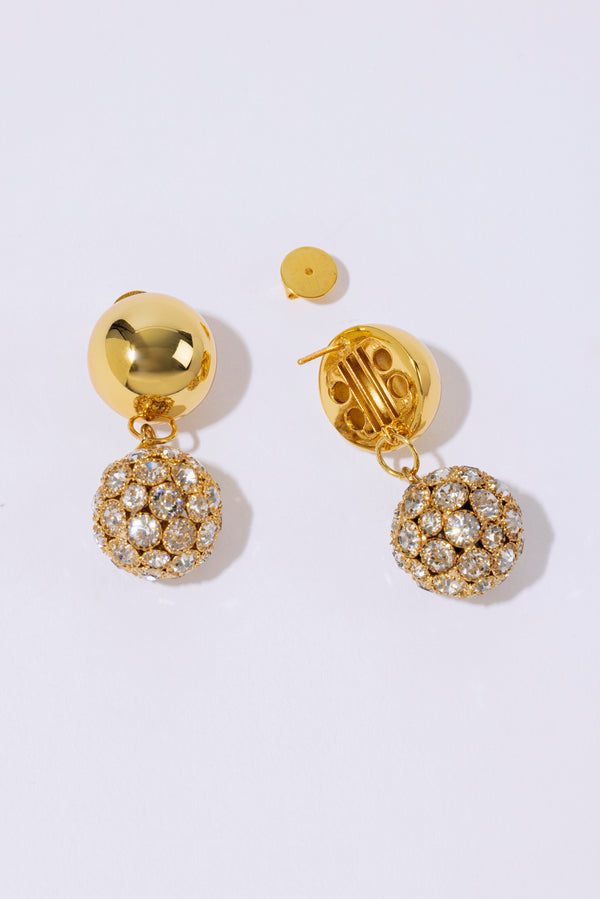 Pearl Octopuss.y Crystal Sphere Studs