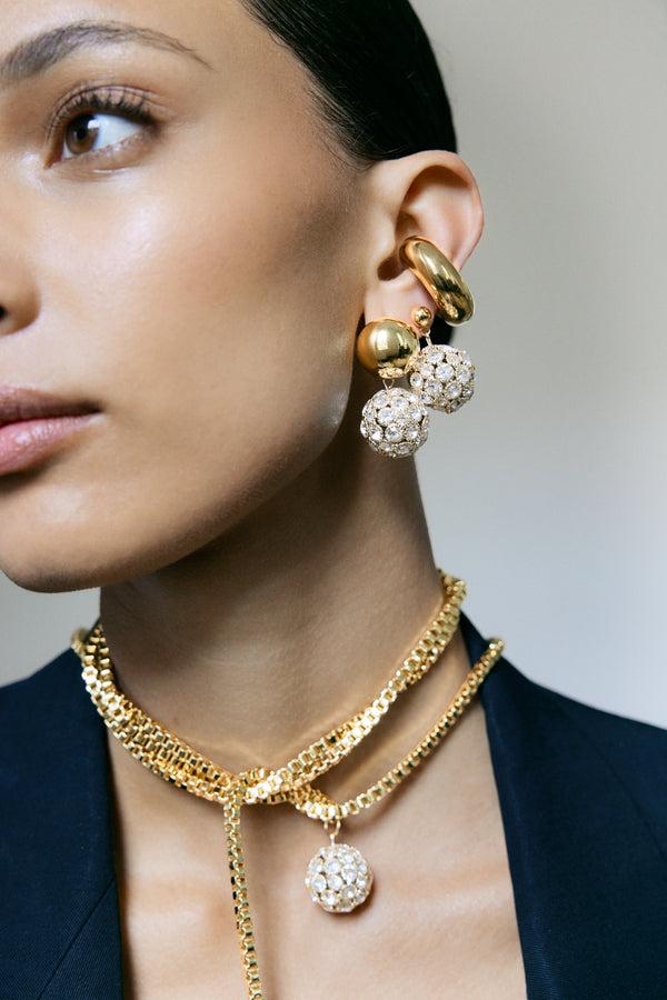 Pearl Octopuss.y Crystal Sphere Studs