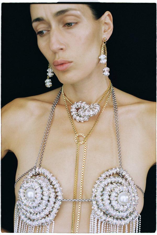 Pearl Octopuss.y Paris Chained Earrings