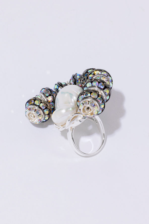 Pearl Octopuss.y Scallop Ring Smoky Quartz
