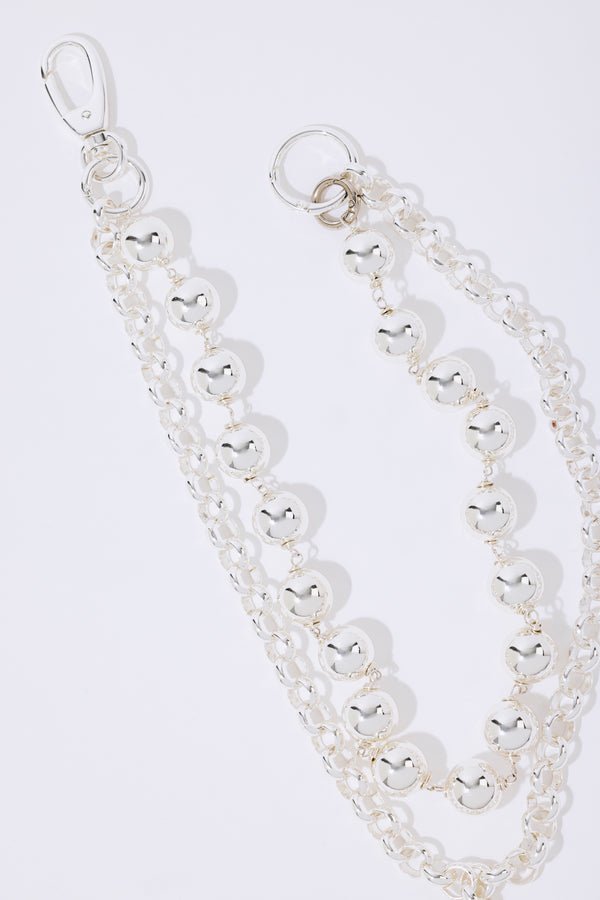 Pearl Octopuss.y Silver Sphere Wallet Chain