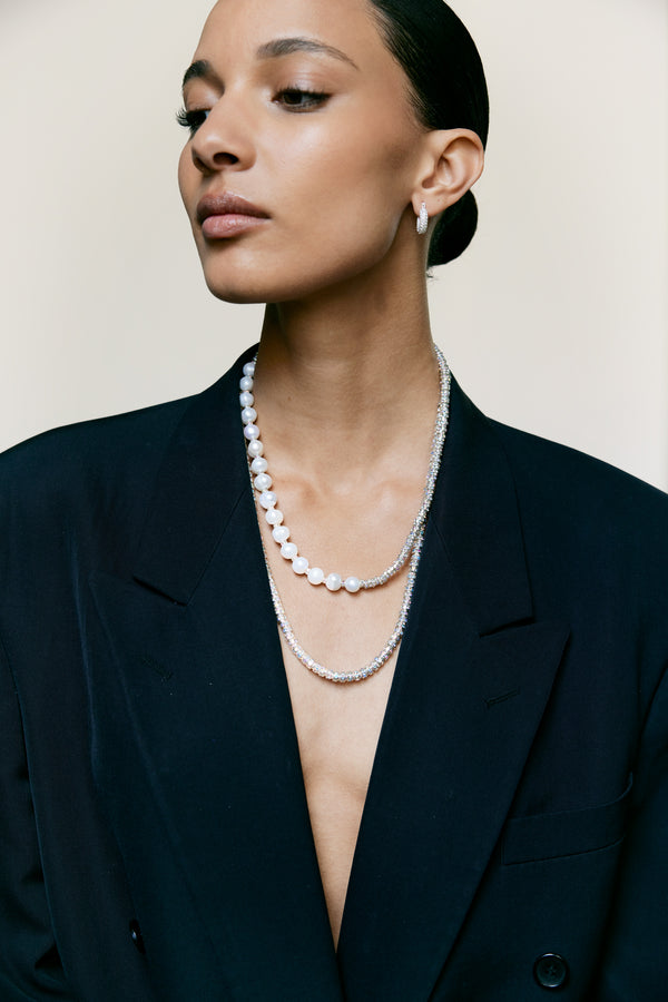 Pearl Octopuss.y Skinny Diamond Necklace