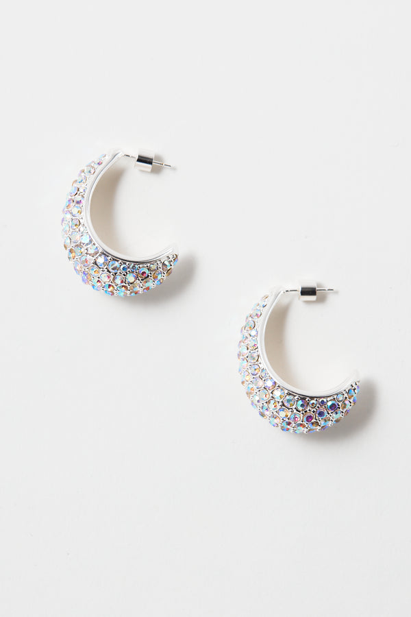 pearl octopuss.y Small Crescent Hoops