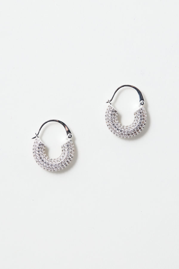 Pearl Octopuss.y Small Diamond Hoops
