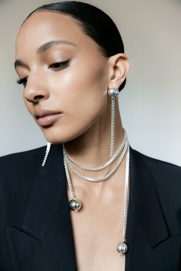 Pearl Octopuss.y Sphere Chain Studs