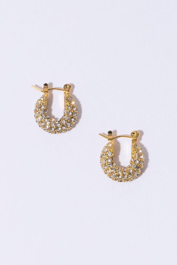 pearl octopuss.y Tiny Diamond Hoops