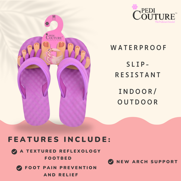 Pedi Couture Berry Mesh Flip Flops