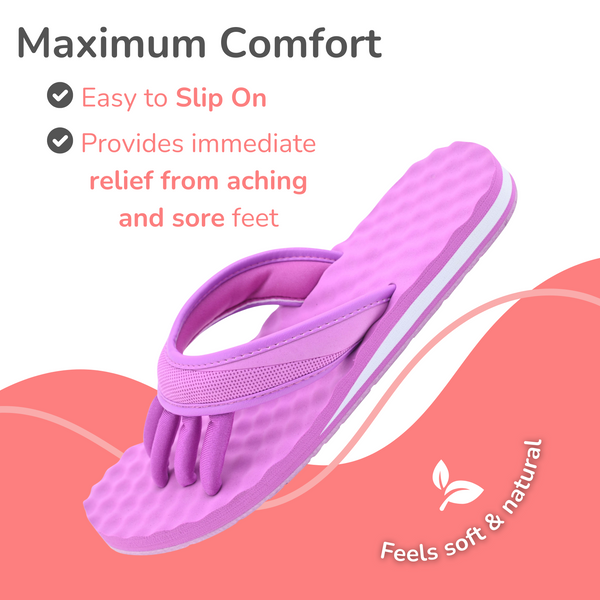 Pedi Couture Berry Mesh Flip Flops