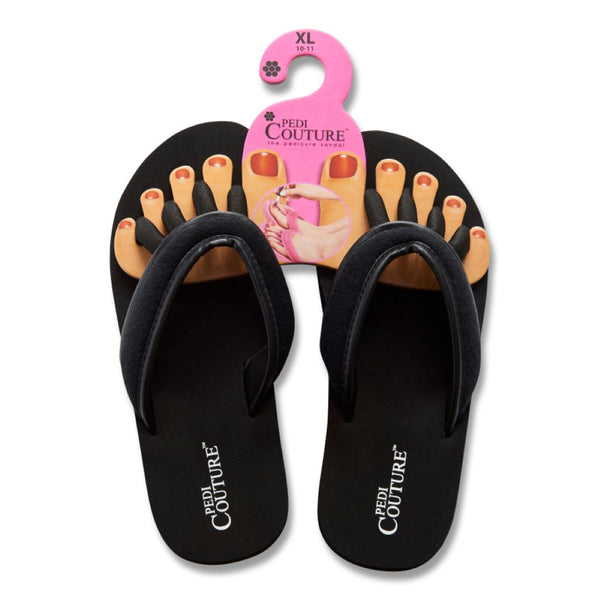 pedi couture Black Flip Flops