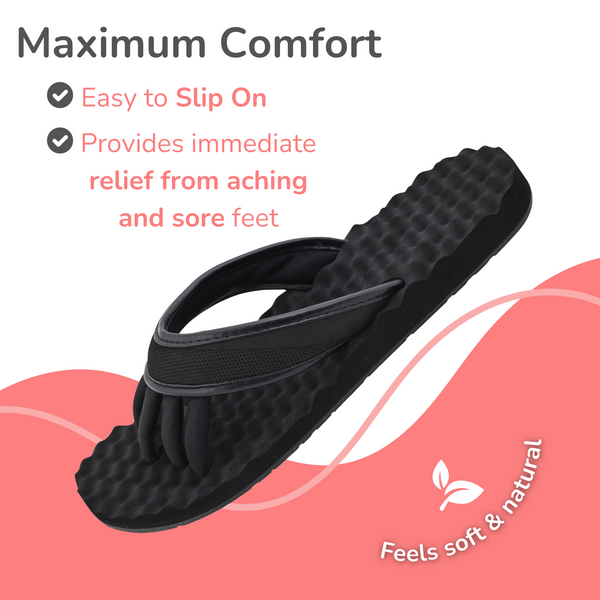 Pedi Couture Black Mesh Flip Flops