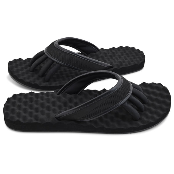 pedi couture Black Mesh Flip Flops