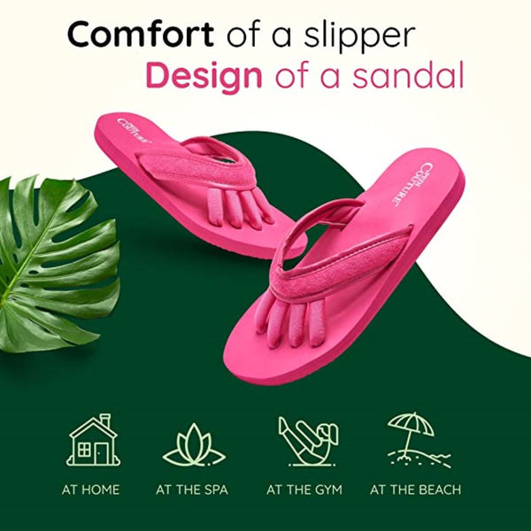 Pedi Couture Fuchsia Flip Flops