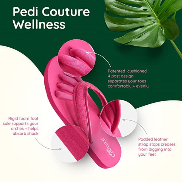 Pedi Couture Fuchsia Flip Flops