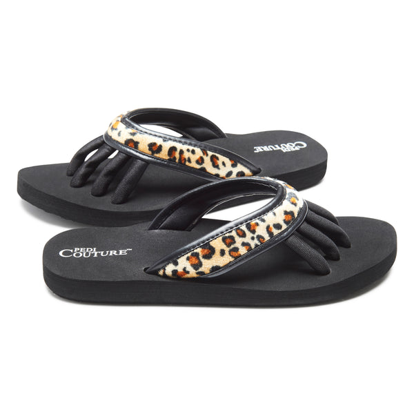 Pedi Couture Leopard Flip Flops