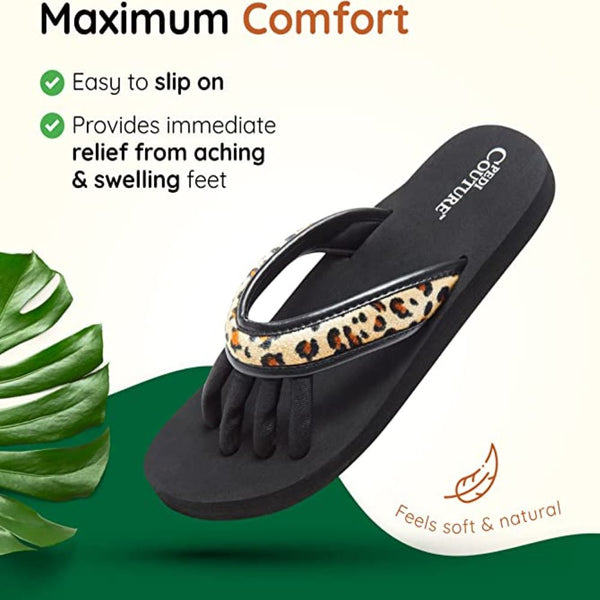 Pedi Couture Leopard Flip Flops