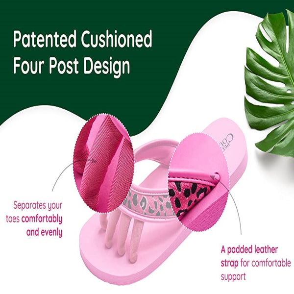 Pedi Couture Pink Leopard Flip Flops