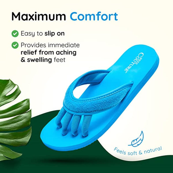 Pedi Couture Turquoise Flip Flops