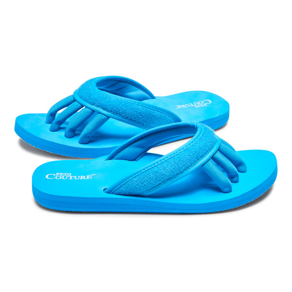 Pedi Couture Turquoise Flip Flops